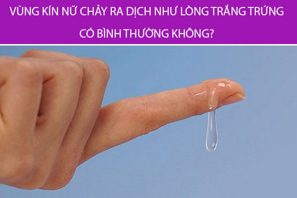Vùng kín nữ chảy ra dịch như lòng trắng trứng có bình thường không?